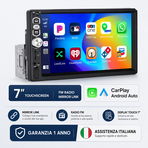 Autoradio din carplay - 7",
