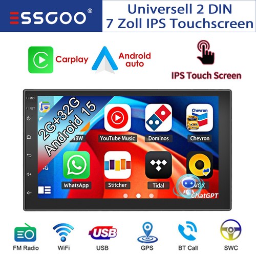 Autoradio android 2 32gb - 7", 15