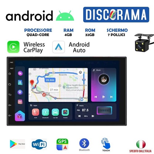 Autoradio android 4gb ram - 4gb, 7