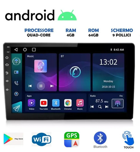 Autoradio din android - din, 9"